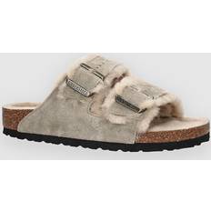 Vrouw - Zilver Slippers Birkenstock Arizona Shearling Sandalen - Taupe