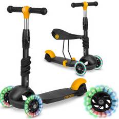 Träleksaker Sparkcyklar Ricokids Trehjulig sparkcykel Ricokids Cubi svart och orange