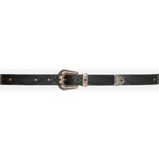 Men - Organic Belts Nudie Jeans Western Embellished Belt Black Organic Belts Sustainable Clothing (105 cm)