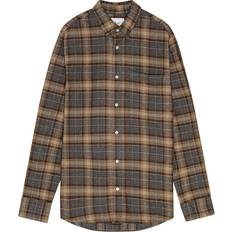 NN07 Paidat NN07 Deon Flannel Shirt - Brown Check