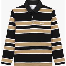 Checkered Polo Shirts Children's Clothing BOSS HUGO BOSS Kids' Stripe Polo Shirt, Black/Multi