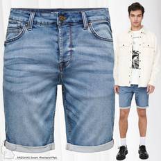 Only & Sons Pants & Shorts Only & Sons Denim Shorts, male, Blue, Blue Zip and Button Shorts