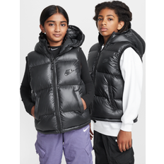 Children's Clothing Nike Sportswear Heavyweight Synthetic Fill EasyOn Big Kids' Therma-FIT Repel Loose Hooded Vest in Black, FD2844-011