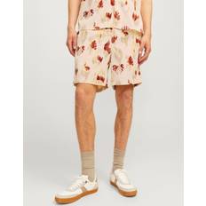 Elastan/Lycra/Spandex Shorts Jack & Jones Avslappnad Shorts Med Avslappnad Passform Beige