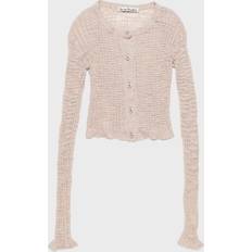 Pink Cardigans Acne Studios Pink Wide Rib Cardigan 416 Dusty Pink