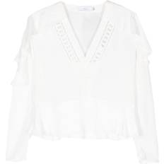 Damen - Golden Slips Sloggi IRO embroidered blouse women Viscose/Polyamide White