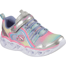 Sølv Sneakers Skechers girls Heart Lights-rainbow Lux Sneaker, Silver/Multi, Little Kid