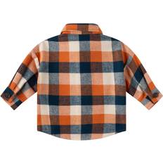 S Hemden Sanetta PURE Flanellhemd ORANGE/ DUNKELBLAU/ ECRU