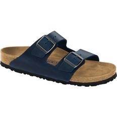 Birkenstock Arizona Soft Footbed Oiled Nubuck Leather Regular Fit Blue