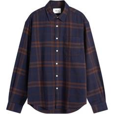 Multifargete - XL Skjorter NN07 Deon Flannel Shirt Blue/Brown