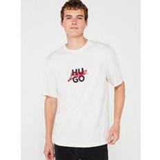 Men - Natural Tops HUGO Dlongny T Shirt White