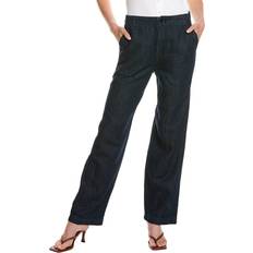 Linen Jeans Askk Ny Indigo Linen-Blend Chino Jean