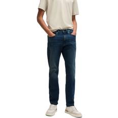 BOSS Maine Regular-fit jeans in blue-black soft-motion denim Dark Blue