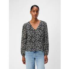 Object Blusar Object Blus objMila RE L/S V-neck Top Svart