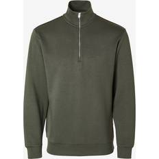 Selected Homme Sweatere Selected Homme Kort Lynlås Sweatshirt Grøn