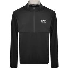 EA7 Hauts EA7 Half Zip Logo Sweatshirt Black