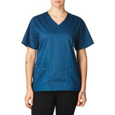 WonderWink Women's Wonderwork V-Neck Scrub Top, Caribbean