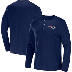 T-shirts Fanatics Men's Nfl x Darius Rucker Collection Navy New England Patriots Slub Jersey Henley Long Sleeve T-shirt Navy