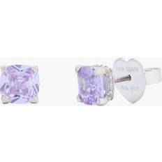 Purple Earrings Kate Spade New York Little Luxuries Silver-Plated Studs Purple