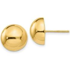 Bagatela 14k yellow gold 12mm half ball stud earrings