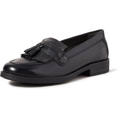Halbschuhe Geox Girls Black Patent Leather Loafers - Schwarz