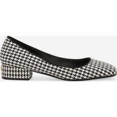 Goud - Vrouw Hakken & Pumps Dolce & Gabbana Houndstooth Fabric Pumps Black