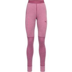 Green - Women Base Layer Trousers Kari Traa Women's Smekker Baselayer Leggings - Plum