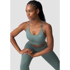 Dame - Grønne BH-er ICANIWILL Ribbed Define Seamless Sports Bra, Racing Green