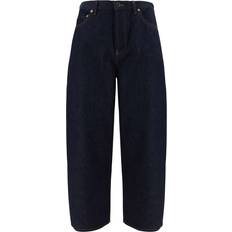 Valentino Bukser & Shorts Valentino Stilfulde Bomuldsjeans Med Læderpatch - Blå