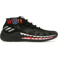 Silver - Women Basketball Shoes adidas DAME4 BAPE sneakers unisex Rubber/Polyester/Polyester Black