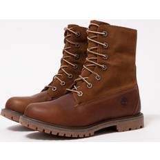 Timberland Snørestøvler på tilbud Timberland Halbhoher, wasserdichter Authentic Boot mit warmem Futter für Damen in Dunkelbraun, Frau, Braun, Größe: