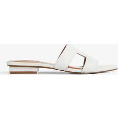 Dune London loupe sandals white