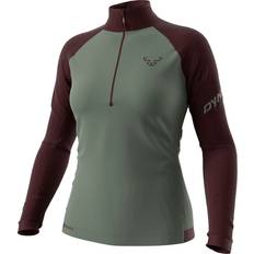 Braun - Trainingsbekleidung Pullover Dynafit Damen Speed Polartec 1/2 Zip Longsleeve grau