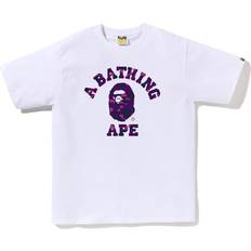 Bape Paidat Bape Bathing Ape Men's Colour Camo College T-Shirt White/Purple