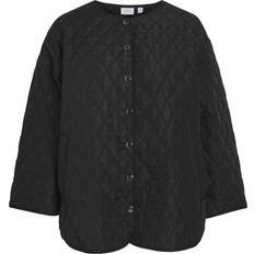 Ulkoiluvaatteet Evoked Vila Takki vImandie L/S Midi Quilted Jacket - Musta