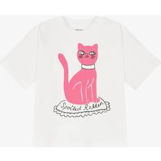 Mini Rodini GOTS Cat T-Shirt Vit