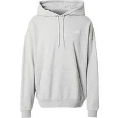 Nike club grey hoodie Nike Club Oversized Pullover Hoodie - Dark Grey Heather/Light Smoke Grey/White