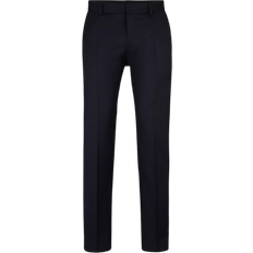 Laine Pantalons Boss Black Genius Slim Fit Wool Trousers - Dark Blue