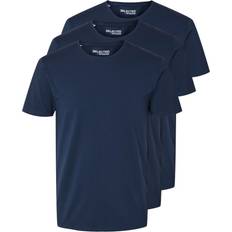 Selected Man T-shirts Selected Roland Tee 3-Pack - Navy