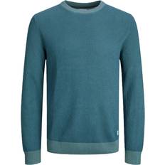 Cyan - Herren Pullover Jack & Jones Einfarbig Strickpullover