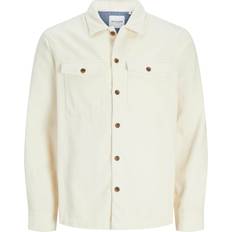 Beige - Bomull - Herr - Långa ärmar Skjortor Jack & Jones Comfort Fit Overskjorta Vit