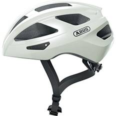 Herr - Inbyggd belysning Cykelhjälmar ABUS Macator cykelhjälm, Pearl White Hjälmstorlek 51-55 Vit