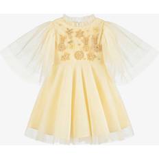 Yellow Dresses Children's Clothing Tutu Du Monde Tutu Du Monde Tulle Gilded Floral Dress (4-5 Years) yellow 10-11