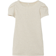 3-6M T-shirts Barnkläder Name It Name It Nmfkab Ss Top Noos t-shirt för flickor, Peyote Melange, 86