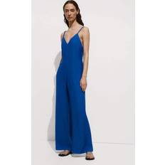 Stof Jumpsuits & Overalls Mango Jumpsuit Pinkie - Blauw