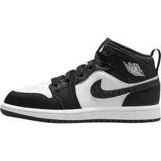 Air Jordan 1 Mid SE PS 'Panda Elephant' - Black Kid's