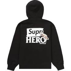 Supreme Homme Pulls Supreme xAntihero logo-print hoodie unisex Cotton Black