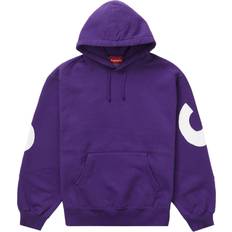 Supreme Hoodie mit Big Logo-Jacquard unisex Baumwolle/Polyester Blau