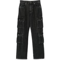 Dolce & Gabbana Pants & Shorts Dolce & Gabbana Women's Straight Cargo Jeans in Black FTC60DG8LV5S9001