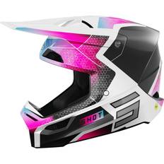 Shot Race Phaser MX Helmet Black-Blue-Pink Pearly